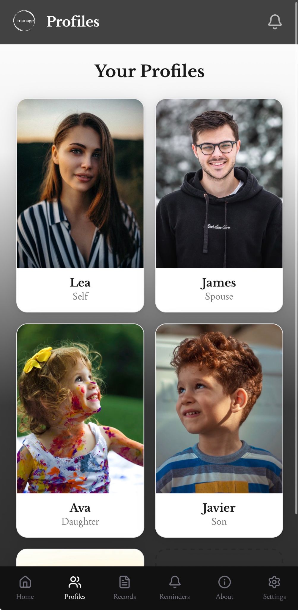 Manage app screen 2